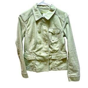 Sigrid Olsen Womens Green Denim Petite Jacket Size 4 Coat